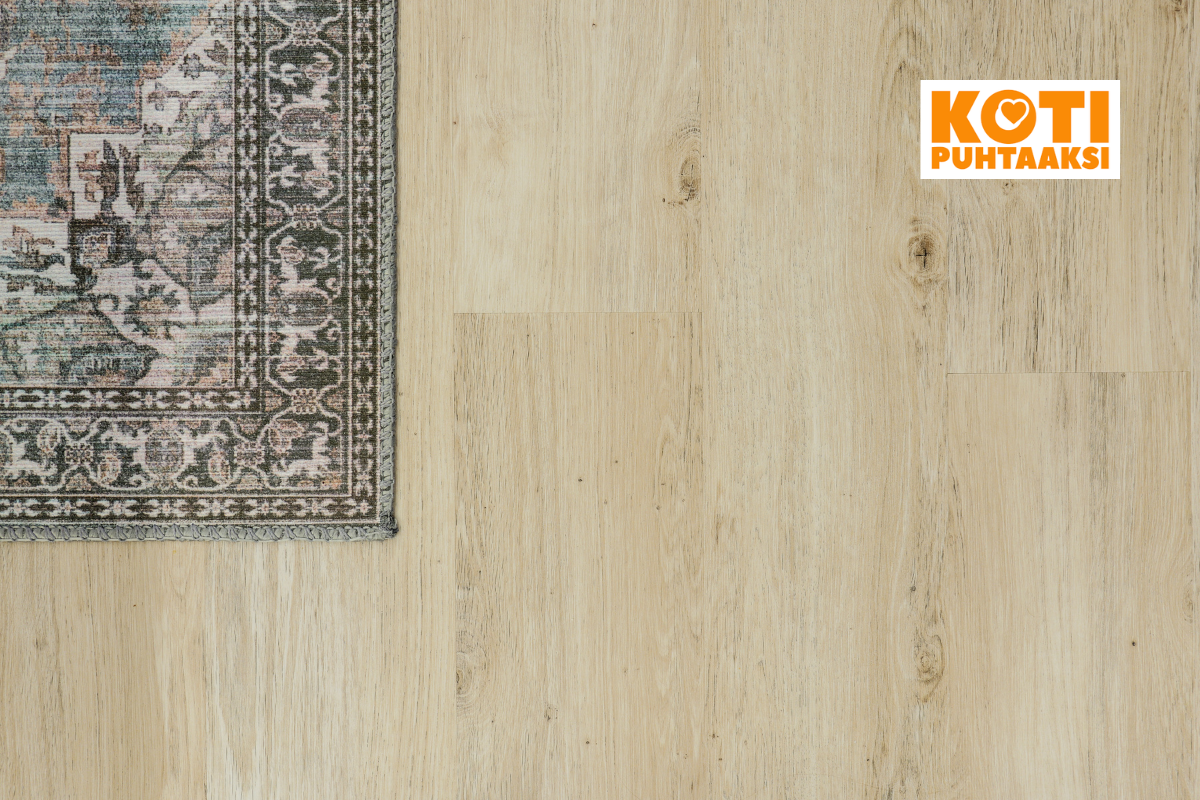 Vinyylilattia on kestävä ja puhtaana se kestää vieläkin paremmin